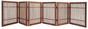 Pet Dog Gate Extra Wide Strong and Durable Freestanding Folding Acacia Wood Hardwood
