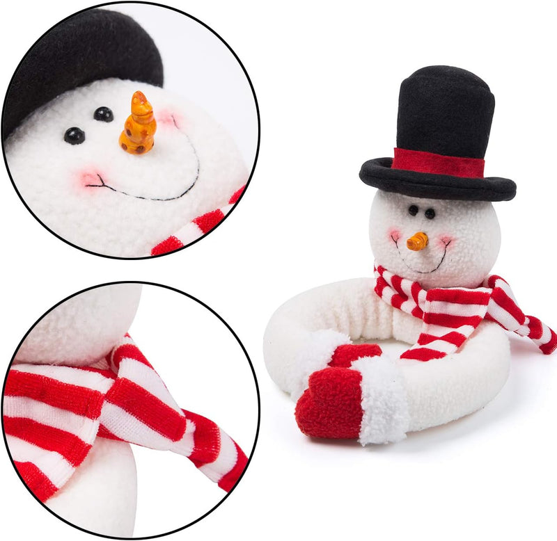 2 Pack Christmas Curtain Buckle Doll Santa & Snowman Creative Curtain Tieback Hold Back Fastener