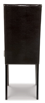 Kimonte Modern 19" Faux Leather Upholstered Armless Dining Chair