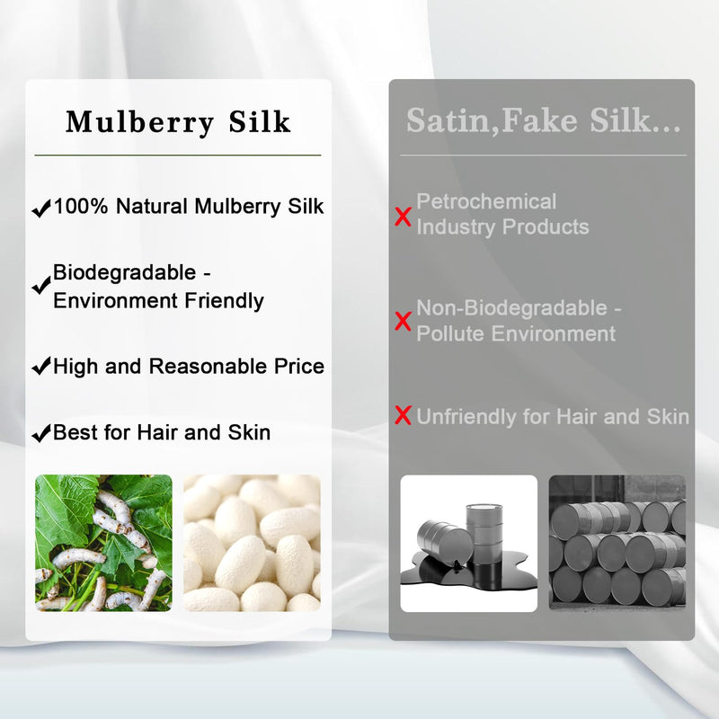 100% Pure Mulberry Silk Pillowcase for Hair and Skin Health,Soft and Smooth,Both Sides