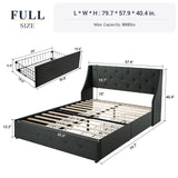 Full Size Bed Frame with 4 Storage Drawers