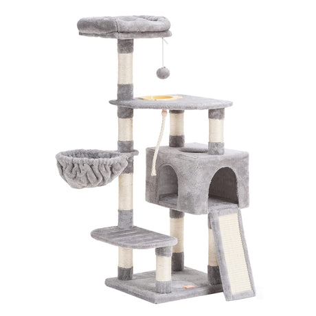 Cat Tree Cat Tower for Indoor Cats Multi-Level Cat Furniture Condo with Feeding Bowl