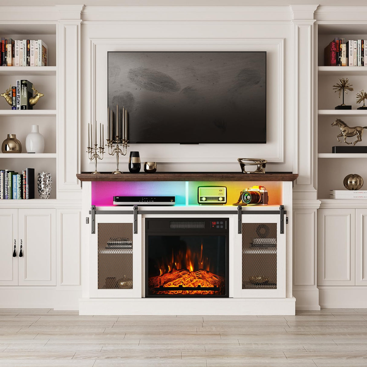 Recessed Fireplace Heater with Low Noise