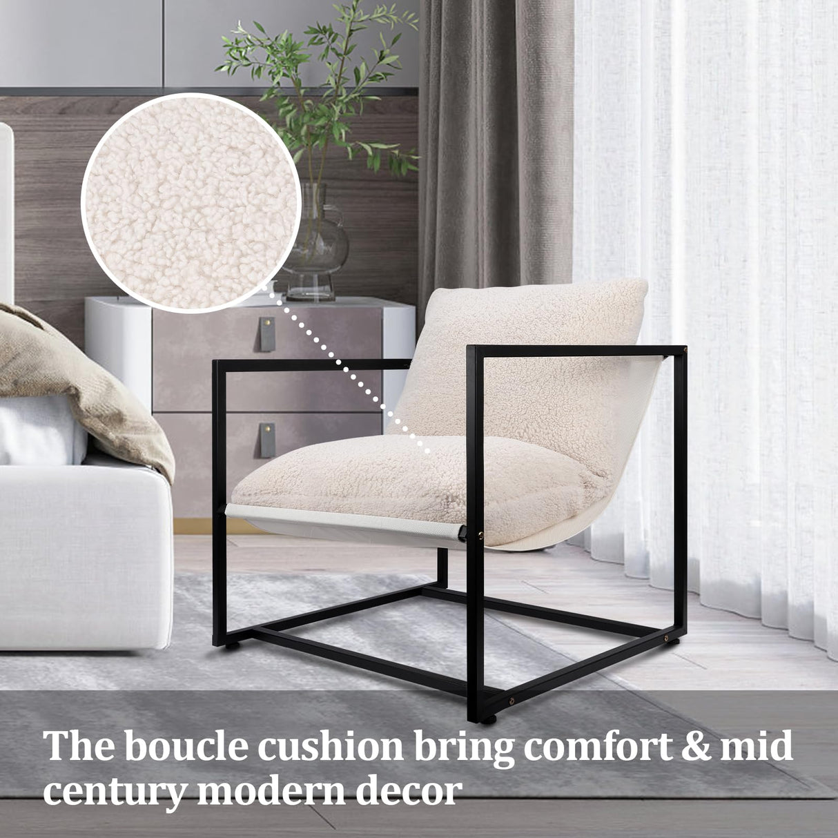 Sherpa Modern Accent Chairs, Living Room Chairs