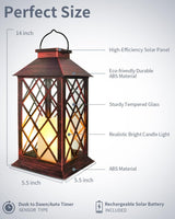 Solar Lanterns, Hanging Lantern with Lasts 2X Longer LED Flameless Candles