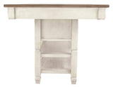 Bolanburg Farmhouse Counter Height Dining Room Table, White & Brown