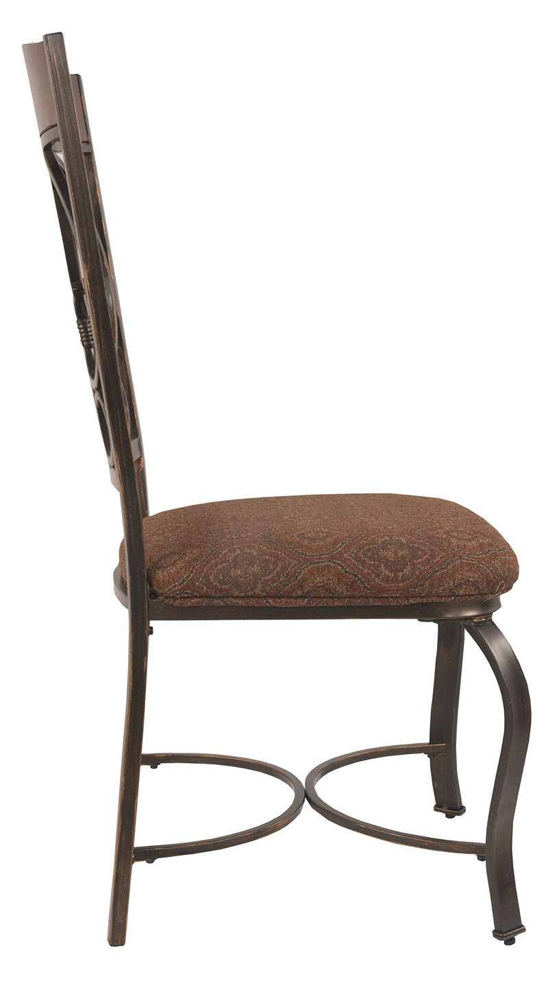 Glambrey Old World Dining Chair with Cushion, 4 Count,, Brown