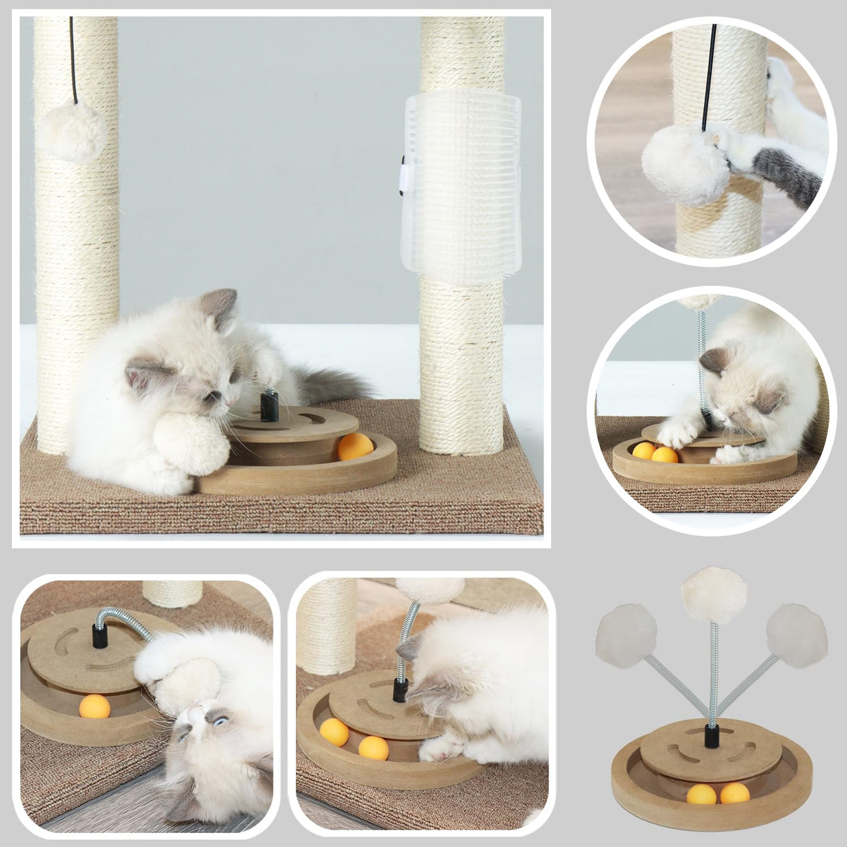 Cat Tree Scratching Post,Small Cat Tower with Perch Bed