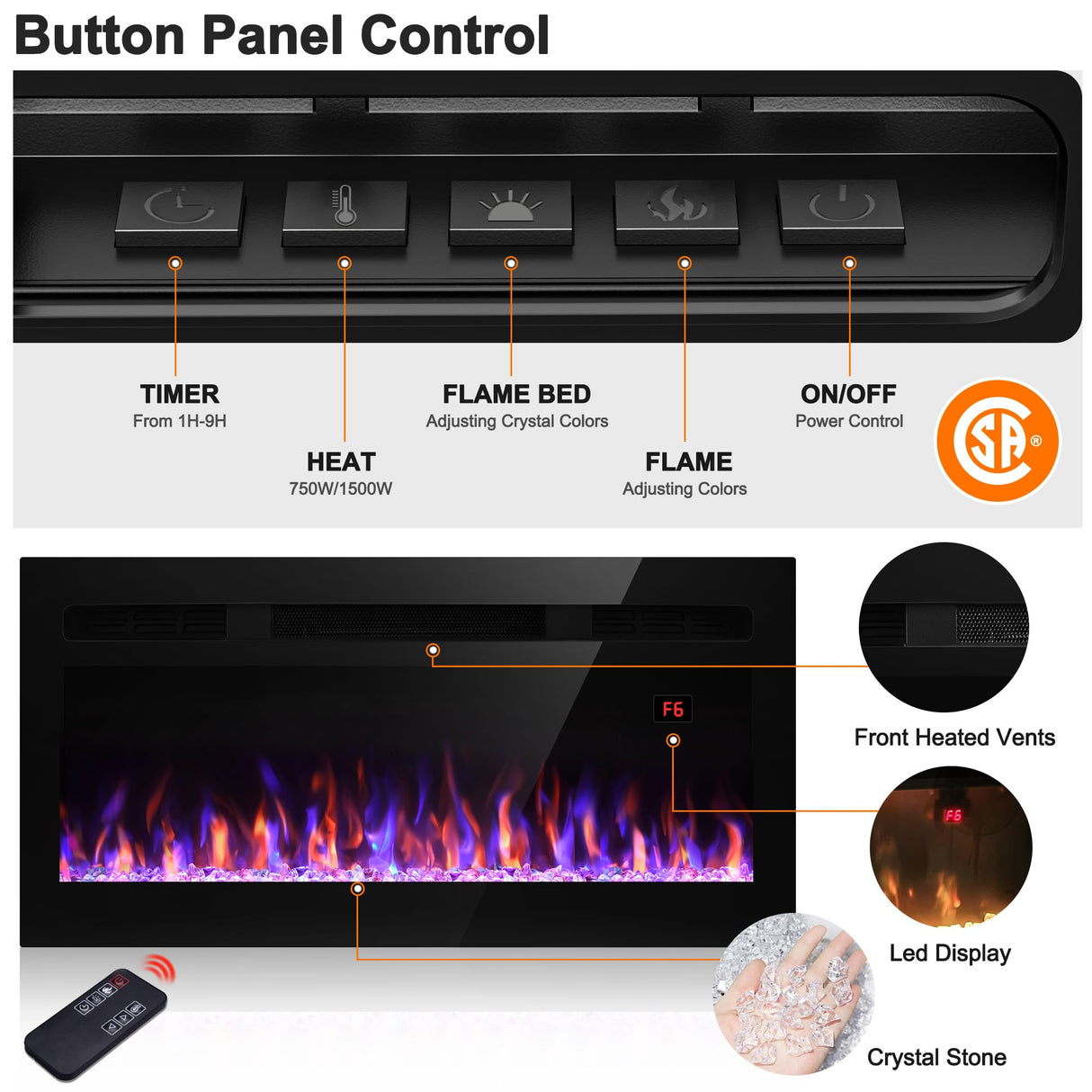 Recessed and Wall Mounted Fireplace