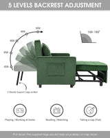 Convertible Chair Bed, Sleeper Chair Bed 3 in 1, Adjustable Recliner,  Sofa