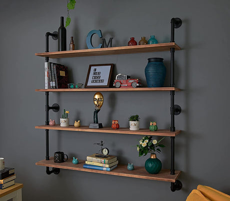 Floating Bookshelf Shelves Industrial Pipe Shelving Industrial Floating Pipe Shelves