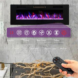 50" Electric Fireplace Wall Mounted & Recessed