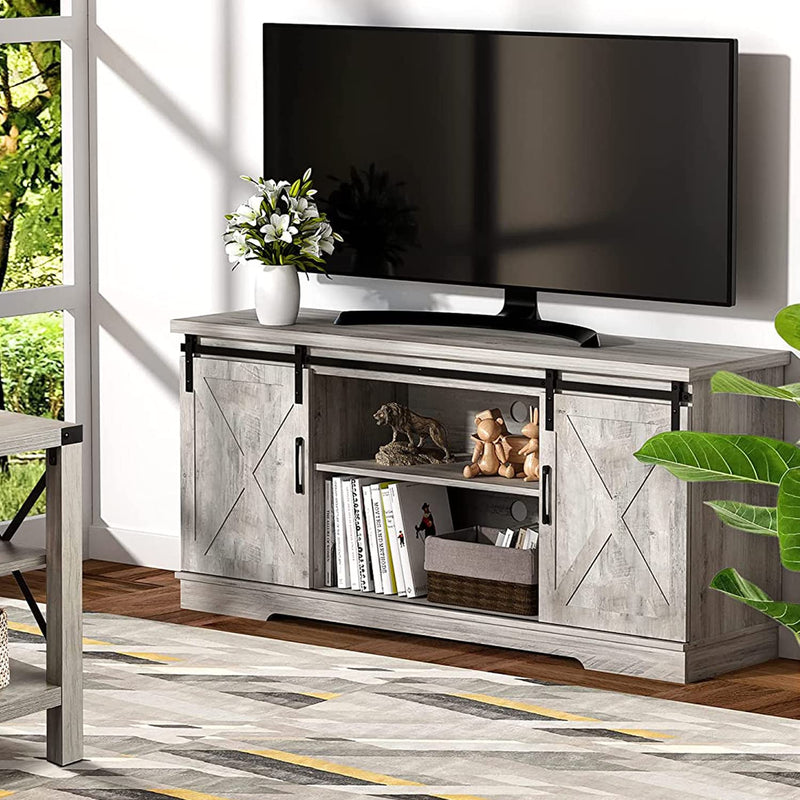 TV Stand for 65 Inch TV, Farmhouse Entertainment Center TV Media Console Table