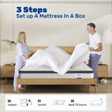 Full Mattress 10 inch Hybrid Memory Foam Pocket Innerspring Mattress