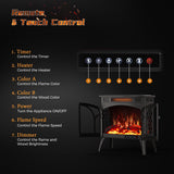 24inch & 1500W Infrared Heaters for Indoor Use with Remote Control