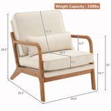 Accent Chair for Living Room, Mid-Century Modern Upholstered Arm chair