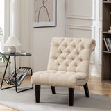 Living Room Chairs Set of 2 Modern Accent Chair, Upholstered Tufted Armless Chairs