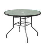 Outdoor Steel Dining Table Patio Furniture