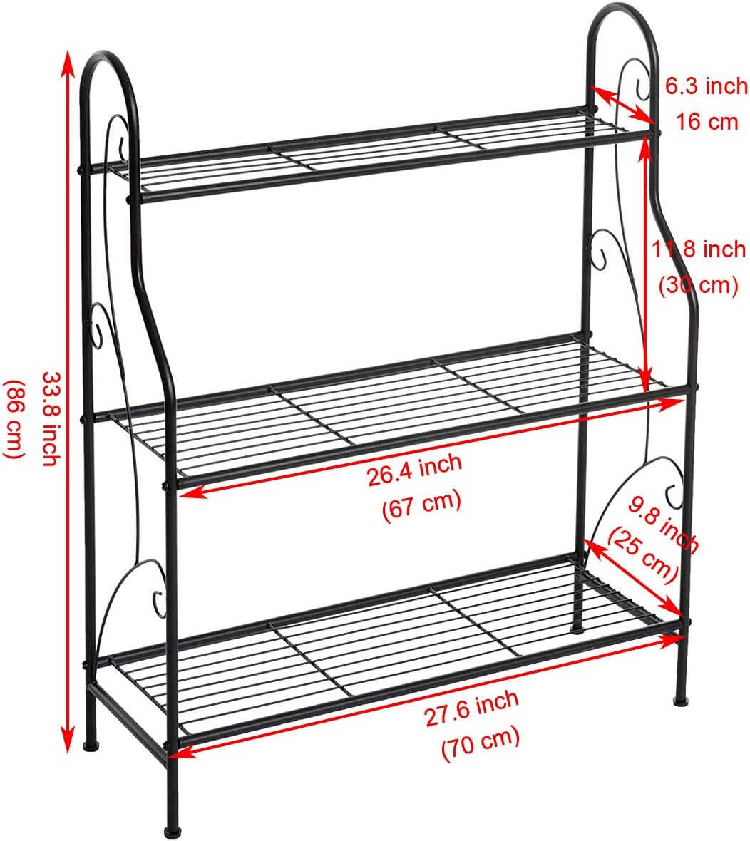 3 Tier Metal Plant Stand, Plant Display Rack,Stand Shelf, Pot Holder