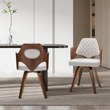 Swivel Dining Chairs Set of 2 Mid Century Modern Dining Room Chairs