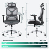 Office Chair, Ergonomic Office Chair with Lumbar Support