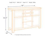 Moriville Rustic Dining Room Buffet with 4 Cabinets & Display Shelf