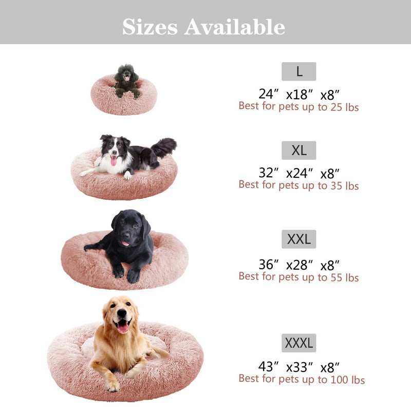 Calming Dog Bed (L/XL/XXL/XXXL) for Medium and Large Dogs Comfortable Pet Bed