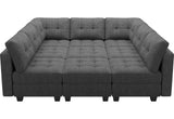 Modular Sectional Sleeper Sofa Couch with Storage Seat Reversible Modular Sofa Couch