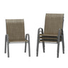 Patio Chairs Set of 4, Outdoor Stackable Dining Chairs for All Weather, Breathable