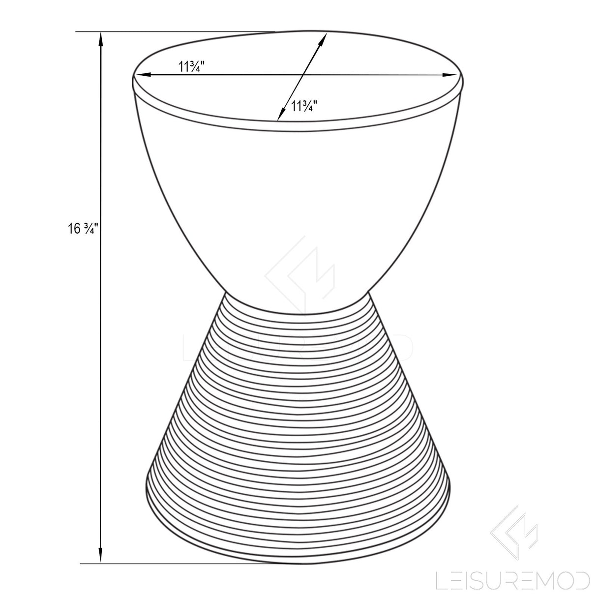 Modern Boyd Side Table Indoor and Outdoor Use