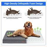 Orthopedic Dog Beds for Large Dogs, Dog Bed with Plush Egg Foam Support