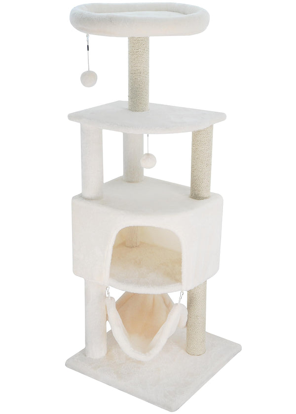 45in Cat Tree Tower with Big Cat Condo for Indoor Cats,Cat Tower Activity Center