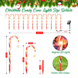 12Pack Solar Candy Cane Lights Christmas Decorations Outdoor