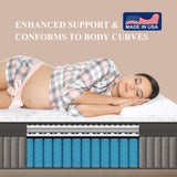 BedStory King Mattress Firm - 14 Inch Hybrid Mattress for Pain Relief