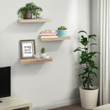 Floating Shelves, Wall Mounted Set of 3 Rustic Wooden Ledge Shelves Decorative