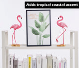 Pink Flamingo Statue Summer Tropical Decor - 10 inch Flamingo Sculpture