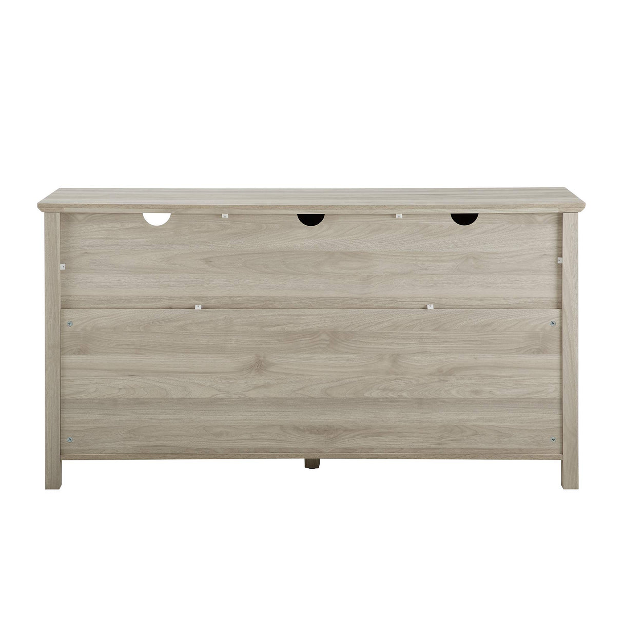 Modern Wood Grooved Buffet Sideboard with Open Storage