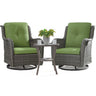 Outdoor Swivel Rocker Patio Chairs Set of 2 and Matching Side Table