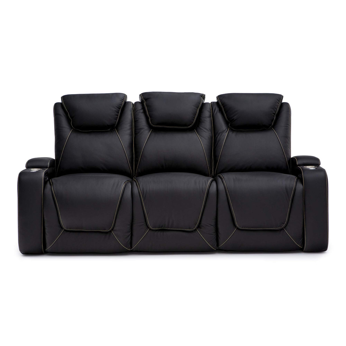 Vienna Home Theater Seating - Top Grain Leather Power Recline Power Headrest