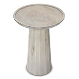 Dayton SOLID MANGO WOOD 13 Inch Wide Round Wooden Accent Table in