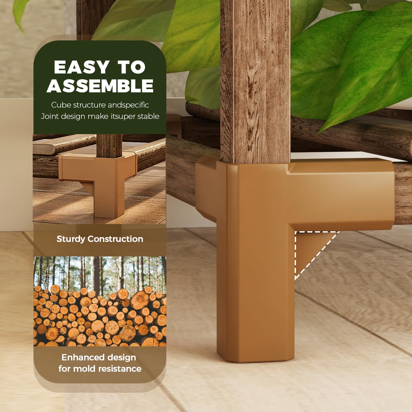 Rustic 7-Tier Wooden Plant Stand – Multi-Tiered Display Rack