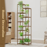 Tall Plant Stand Indoor Wood Outdoor Tiered Plant Shelf for Multiple Plants