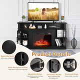 58 Inch Electric Fireplace TV Stand for TVs up to 65 Inch