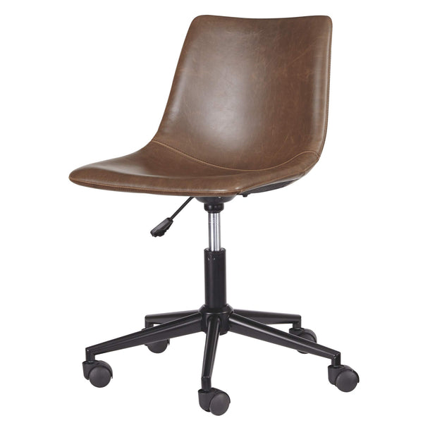 Faux Leather Adjustable Swivel Bucket Seat Home Office Desk Chair
