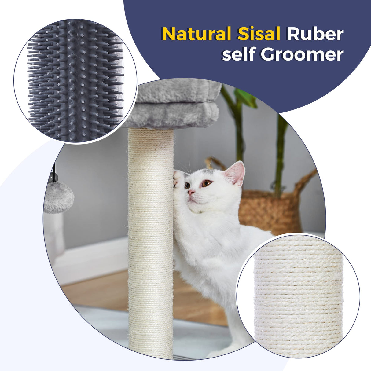 Cat Tree 4 in 1 Cat Scratching Post Featuring