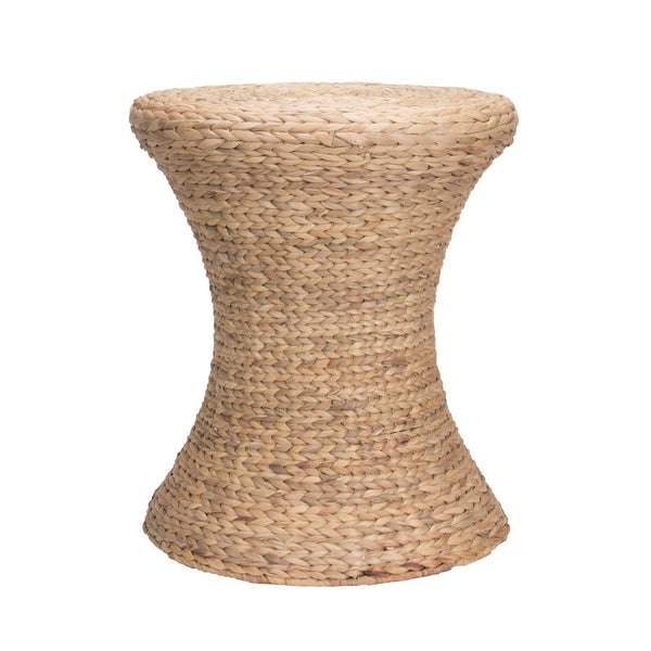 Hourglass Water Hyacinth Wicker Table, Natural