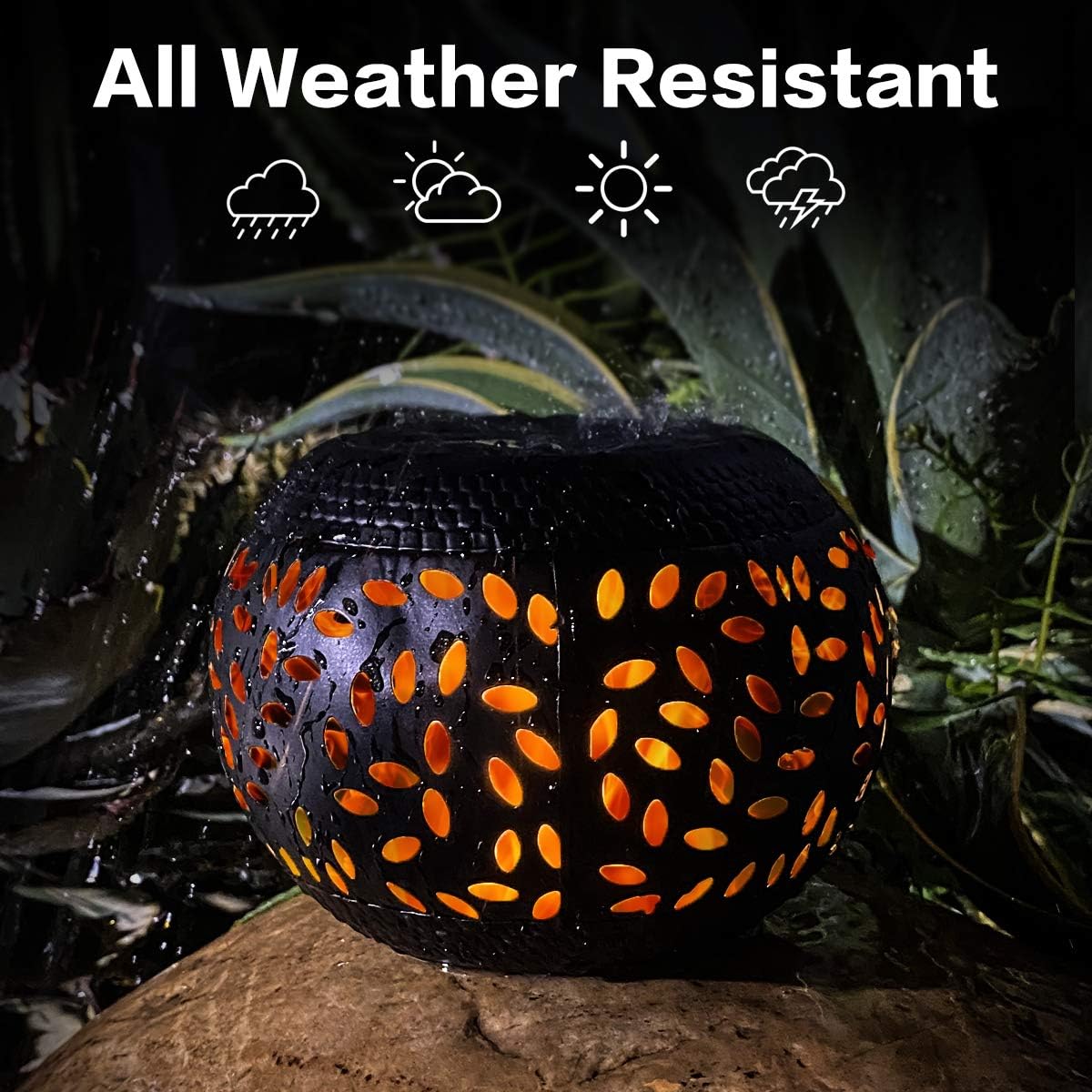 Solar Table Lights Outdoor Waterproof - Dancing Flickering Flame Lamp