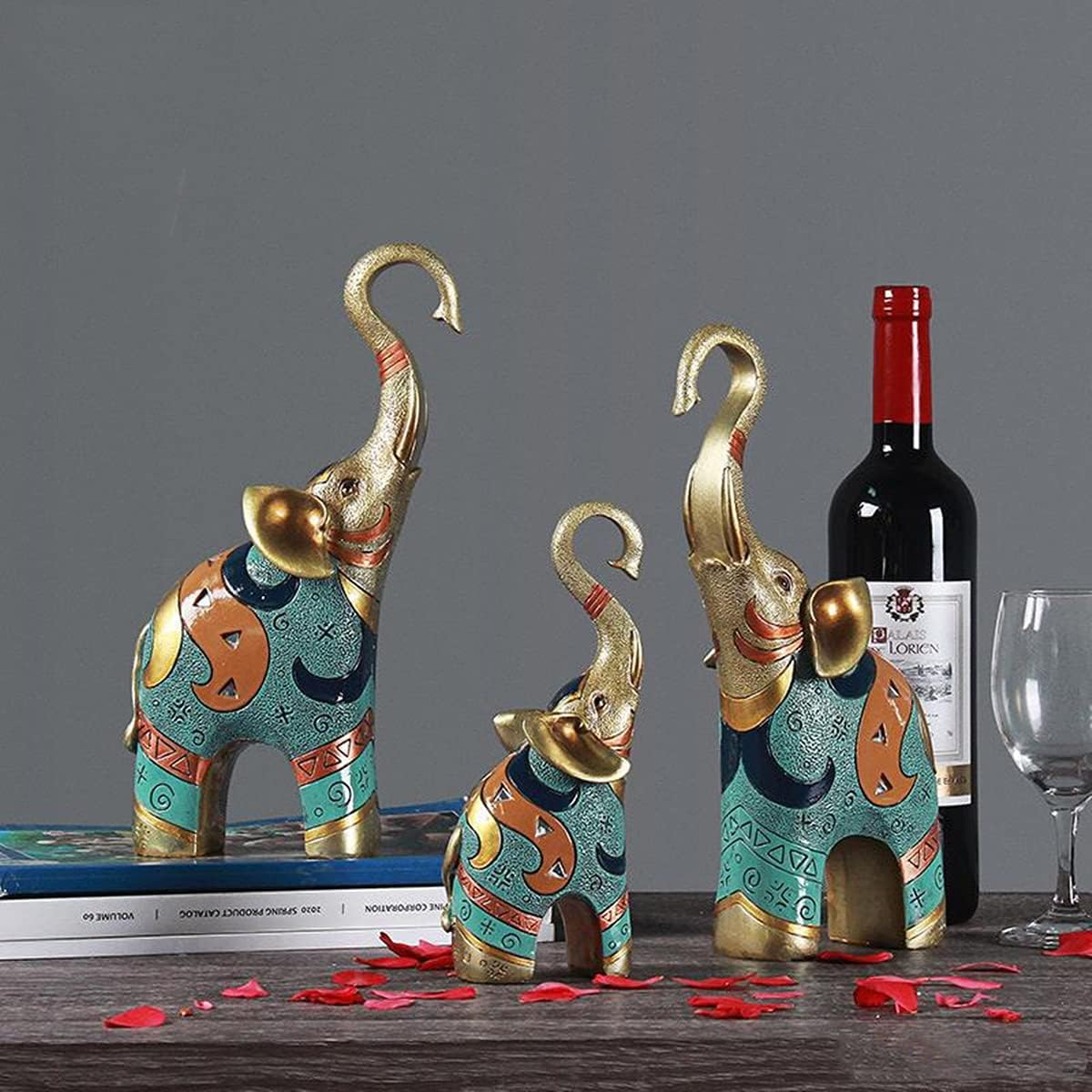 Good Luck Large Elephant Statue for Home, Elephant Statues Home Decor