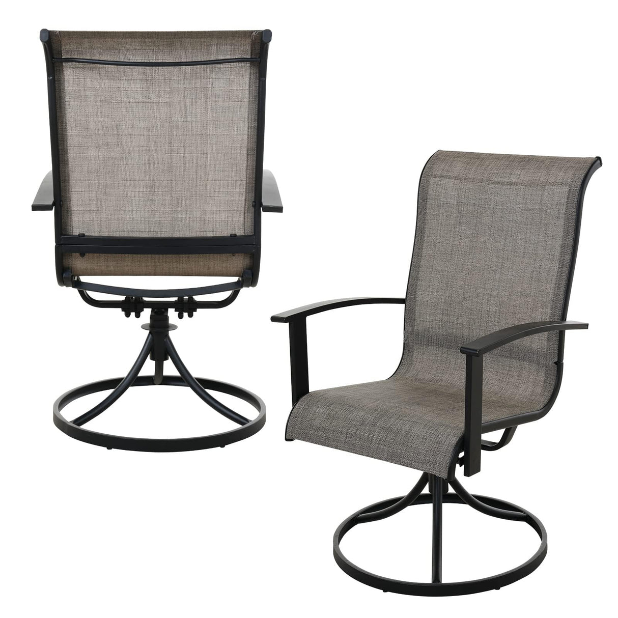 Outdoor Swivel Rocking Patio Dining Chairs Set of 2