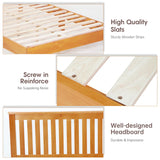 Wood Platform Bed Frame Solid Wood Foundation/Wood Slats Support